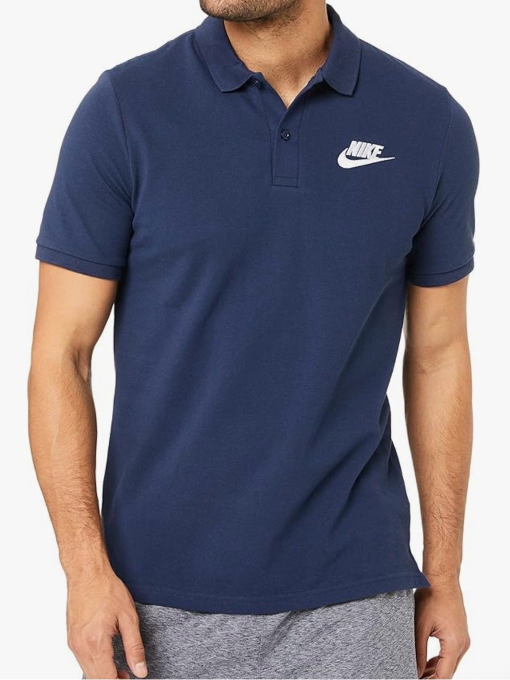 Nike Sportswear Men's Matchup Jersey Polo 909746-410 Shirt Midnight Navy Size L